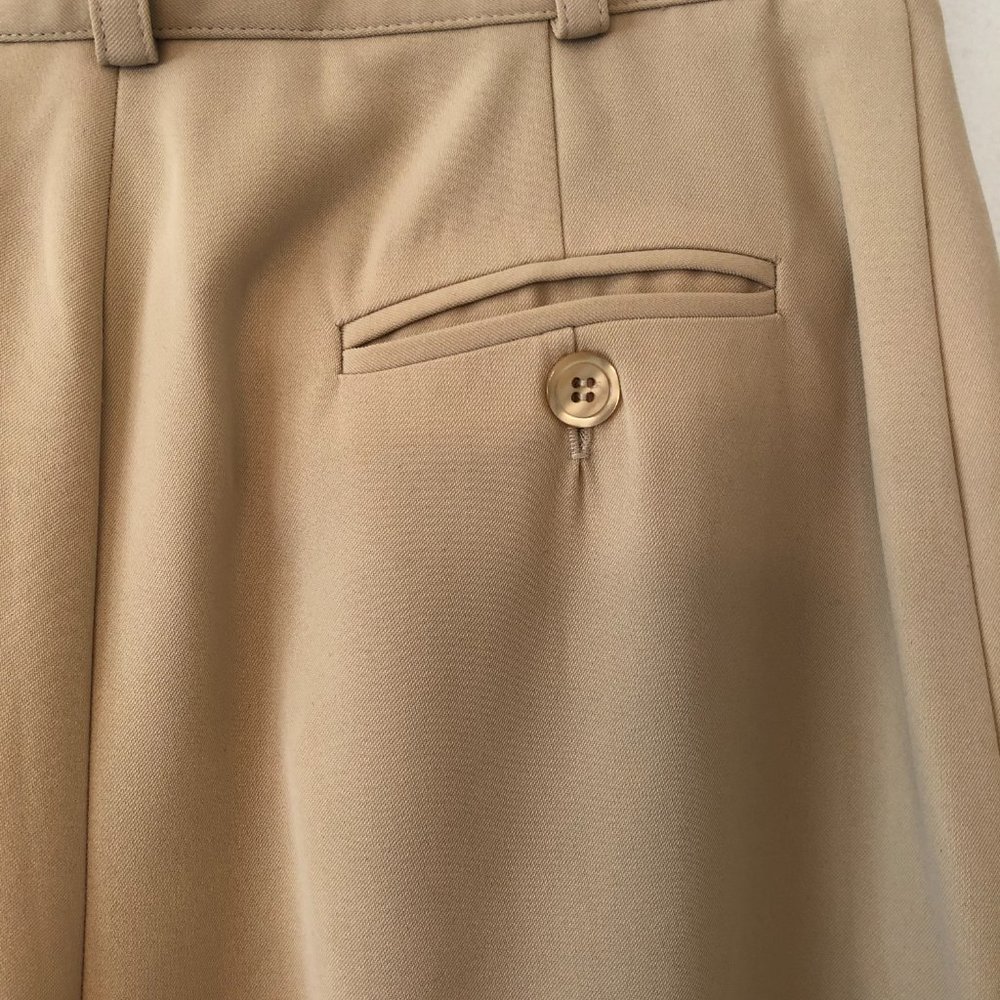 Alex New York Tailored Tan Trousers | Lined Straight Leg Pants | Size 8 - Picture 9 of 10